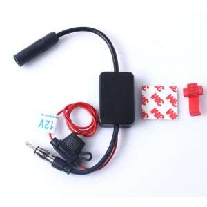 Car radio antenna amplifier, signal booster, FM AM radio antenna amplifier, car radio signal booster, car radio antenna booster, car radio signal amplifier, car radio antenna amplifier for better reception, car radio antenna amplifier for clear reception, car radio antenna amplifier for strong signal - Car electronic