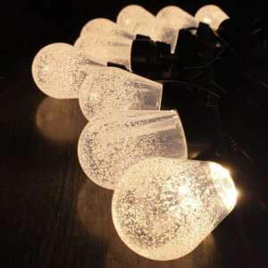 Füzérfény 10m fényfüzér 10 hó izzóval, közeli kép - Nonbrand Fényfüzér