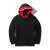 Sprayground VSM Core Hoodie Pullover in Schwarz mit rotem Hai-Zahn-Detail