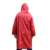 Red raincoat with hood, BSP Guard Easy Fit model, back view