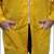 Close-up of the pockets on the BSP Guard Easy Fit yellow raincoat