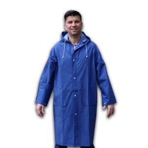 BSP Guard Easy Fit blue raincoat with hood, XXL size - Raincoat