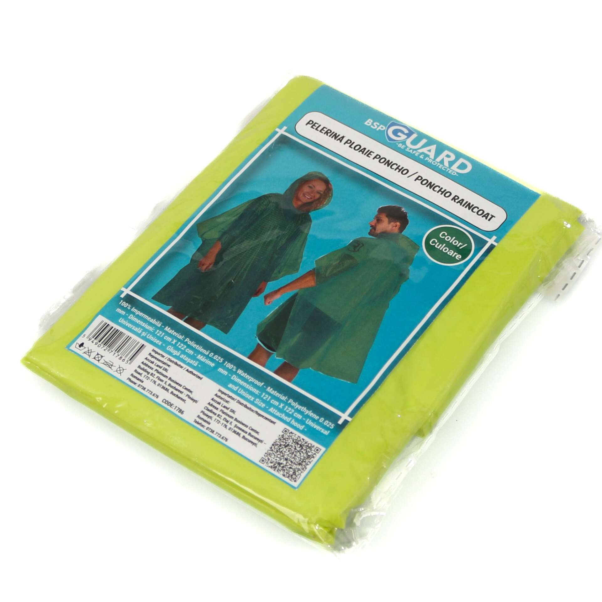 Rain Poncho - Model Poncho - Green - BSP Guard