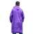 Back view of the purple raincoat with hood, BSP Guard universal model