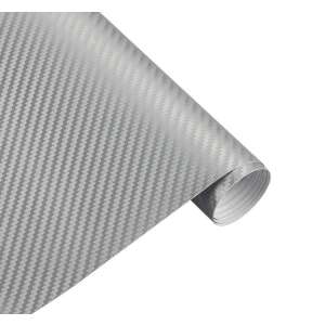 Silver carbon fiber vinyl wrap, 127 x 15 cm - Nonbrand Vehicle wrap