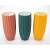 Set of three ceramic vases with wave design in different colors, "Waves" collection