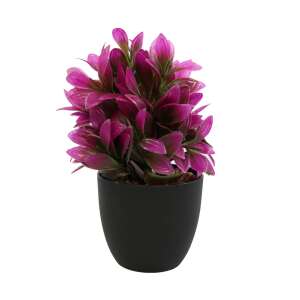 Artificial plant in a black pot, 21cm, purple leaves - Artificial Plant & Flower