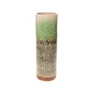 Ceramic vase, Degrade, 29 cm, cream, green, brown, decorative vase, home decor, modern design - Vase