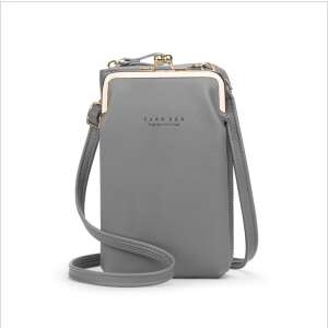 Gray Carr Ken crossbody phone bag with zipper closure - Shoulder Bag