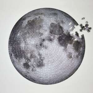 1000 piece moon puzzle, round puzzle, moon jigsaw, space puzzle, astronomy puzzle, adult puzzle, family puzzle, home decor - Puzzle