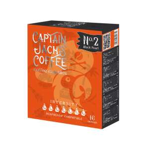 Captain Jack's Coffee No.2 Black Pearl Kávové kapsule kompatibilné s Nespresso, 16 kapsúl - Potraviny & Nápoje