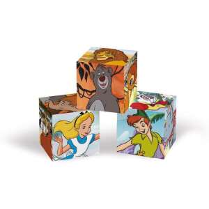 Clementoni Disney Classics 6 Würfel Bausteine, mit Peter Pan, Alice im Wunderland und Dschungelbuch Figuren - Baby-Puzzle