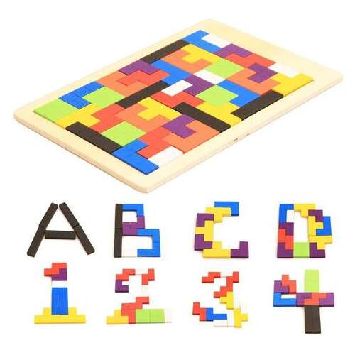 Fa Tetris kirakó, logikai játék gyerekeknek, színes blokkok, fejlesztő játék - Fejlesztő játék ovisoknak