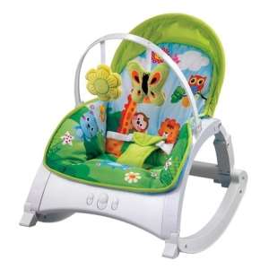Lorelli Enjoy rezgő-zenélő pihenőszék - Jungle #zöld 30328321