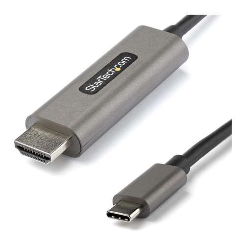 StarTech.com CDP2HDMM1MH USB-C HDMI átalakító kábel, 3 láb (1m), fekete és ezüst - HDMI átalakító