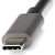 StarTech.com CDP2HDMM1MH USB-C HDMI átalakító kábel, 3 láb (1m), fekete és ezüst, közeli kép a USB-C csatlakozóról