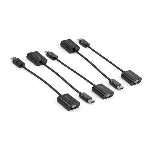 StarTech.com DP2VGA3X5 DisplayPort VGA átalakító kábel, 0,1 m, fekete