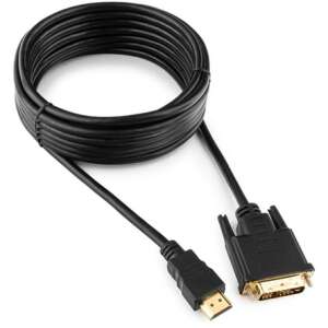 Cablu Gembird 5m HDMI la DVI-D, Masculin la Masculin, Negru - Gembird