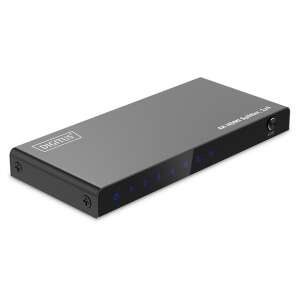 Digitus DS-55337 Splitter HDMI 4K 1x4, negru, vedere din față - Cabluri și accesorii