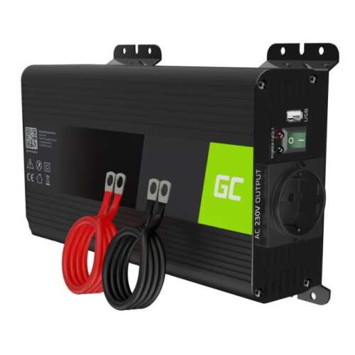 Green Cell INVGC16 500W menič napätia a invertor s USB portom, čierny