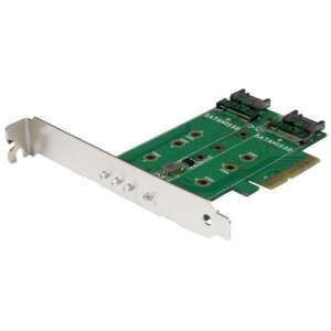 StarTech.com PEXM2SAT32N1 PCIe-SATA adapter kártya, 2x M.2 NVMe SSD SATA III-ra - Startech