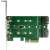 StarTech.com PEXM2SAT32N1 PCIe-SATA adapter kártya, 2x M.2 NVMe SSD SATA III-ra, hátulnézet