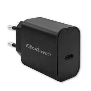 Qoltec 52376 20W USB-C PD szybka ładowarka, czarna - Karta sieciowa