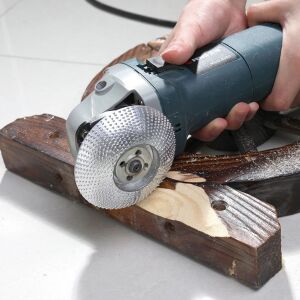 Wood Grinding Disc in Use - Shaping Wood - Sanding Accessory