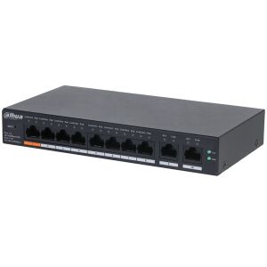 Dahua PoE switch - CS4010-8ET-60 (Zarządzanie w chmurze; 8x100Mbps PoE + 2x 1Gbps uplink, 60W)