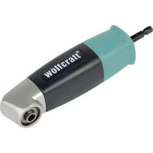 Wolfcraft 4688000 Winkelbohraufsatz, 90 Grad Winkelbohr-Adapter, für Wolfcraft Werkzeuge - Zubehör für Bohrer und Schraubenzieher