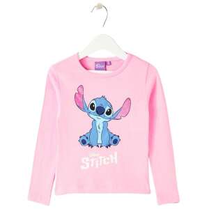 Розова тениска с дълъг ръкав Disney Lilo & Stitch за момичета, с щампа на Stitch - Мода и обличане