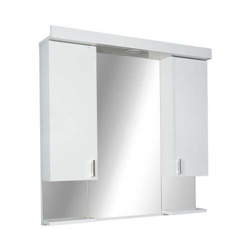 Viva STYLE Tükrös fürdőszobai szekrény LED világítással - DUPLA szekrénnyel - 80 x 99 x 17 cm