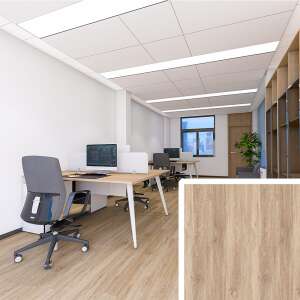 Leziter Adler tölgy Vinyl SPC padló, egy modern irodában telepítve - Leziter