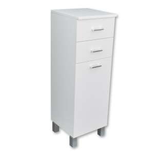 Viva STYLE fürdőszobai szekrény 2 fiókkal és szennyestartóval, fehér, 35 x 33 x 100 cm - Viva Style