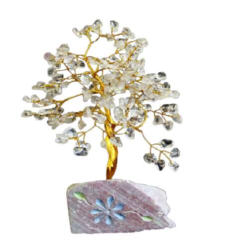 Hegyikristály drágakő fa, 320 kövel - Gyógyító - MS-422