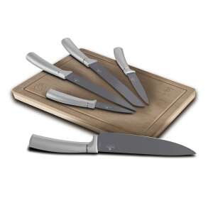 Berlinger Haus Aspen Collection 6-piece Knife Set with Bamboo Cutting Board #grey 107965225