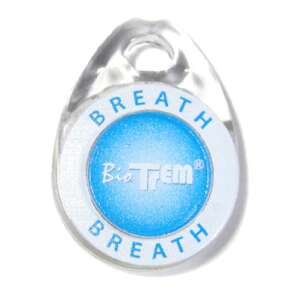 BioTrem Breath pendant, a blue and silver pendant for respiratory health - Health Support Device