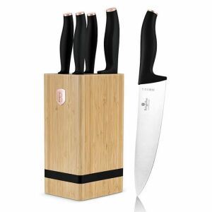 Berlinger Haus BH-2970 Set de cuțite Black Rose - 6 piese cu suport din bambus 112531137 - Ustensile de bucătărie