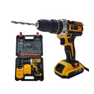 Hayami HA-1005 Cordless Drill Driver with 28 Accessories, 36V, 1350 RPM, 2 Batteries, Yellow - Hayami Drill and Screwdriver