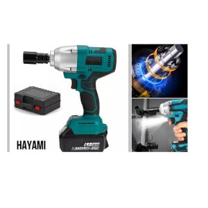 Hayami HA-1007 Cordless Impact Wrench with Case and Usage Examples - Hayami Drill and Screwdriver