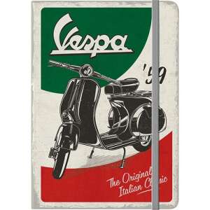 Vespa '59 The Original Italian Classic Notebook, A5 size, 128 pages, hardback, embossed design, with inner pocket - Office paper product