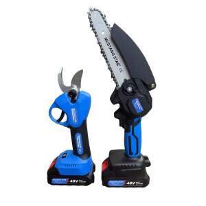 Mustang Star 48V Cordless Chainsaw and Pruning Shears Set, 2 Batteries Included - Garden Tool & Machine