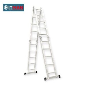 Hitman 4x3 aluminum articulated ladder in A-frame configuration - Ladder and Step Stool