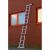 Hitman aluminum ladder extended against a brick wall