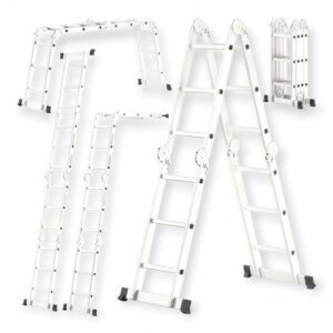 Collage of Hitman aluminum multi-position ladder configurations - Ladder and Step Stool