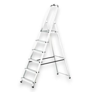 Hitman 6-step aluminum ladder, 117cm height - Ladder and Step Stool