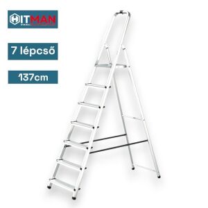 Scară din aluminiu Hitman cu 7 trepte, înălțime 137 cm - Scară și suport