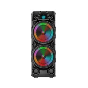 ZQS Super Bass Bluetooth Speaker front view with LED lights - Audio