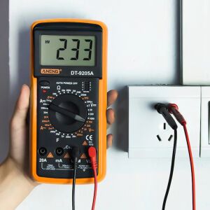 ANENG DT-9205A Digital Multimeter in use, measuring voltage - Multimeter