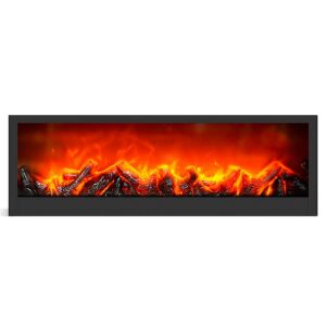 60cm LED Electric Fireplace with Realistic Flame Effect - Electric fireplace